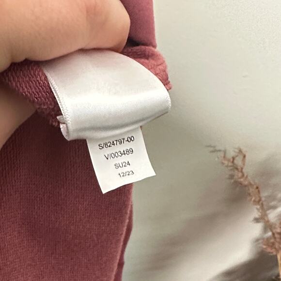 ATHLETA Retroterry Sleeveless Midi Sweatshirt Dress Rosewood Pink Sz XL {LL21} - Picture 7 of 7